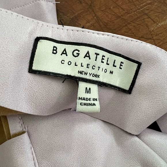 Bagatelle Collection Vegan Leather Pale Pink Pants - Size Medium (25” inseam) - Picture 2 of 4